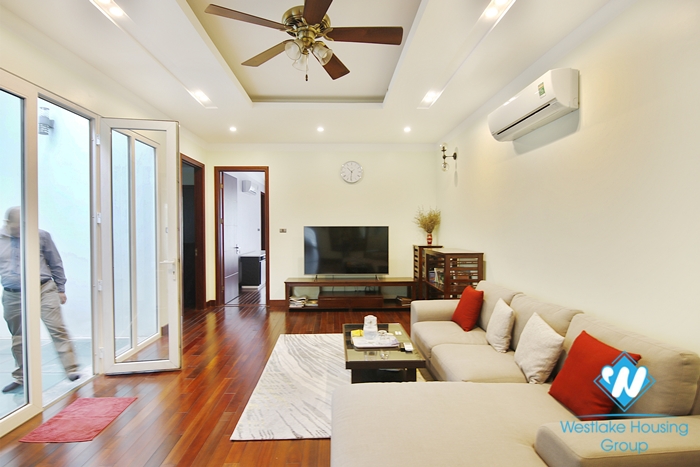 The house has beautiful three-bedroom space for rent in Hoan Kiem